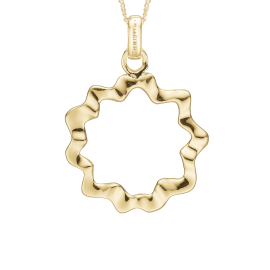 OCEAN WAVES VEDHÆNG - Vedhæng forgyldt