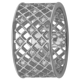 BRED SØLV HARLEKIN RING - Ringe sølv