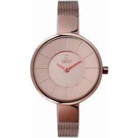 OBAKU SOL I ROSEGOLD MED MESH LÆNKE - Obaku
