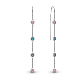 CHRISTINA DESIGN COLORFUL CHAMPAGNE ØRERINGE - Øreringe sølv