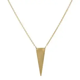 FORGYLDT HALSKÆDE MED TREKANT - Nordahl