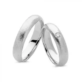 DAME VIELSESRING 14 KARAT MED 0,05 CARAT - FORLOVELSE & VIELSE