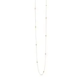 80CM FORGYLDT SØLVHALSKÆDE MED KUGLER - Halskæde