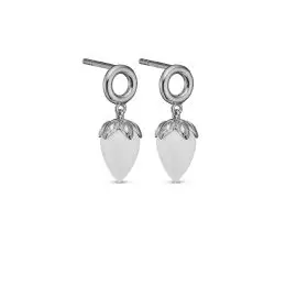 CHRISTINA ØRESTIKKER MED KALCEDON - Øreringe sølv