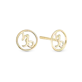 ØRESTIKKER m. STJERNETEGN - Øreringe forgyldt