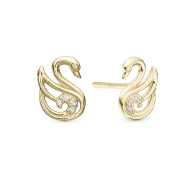 THE SWAN ØRESTIKKER - Øreringe forgyldt