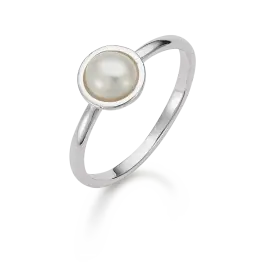 SØLV RING MED PERLE - SALE – 30%