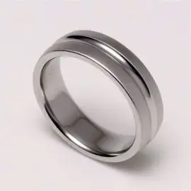 HERRE RING I STÅL - Ringe sølv