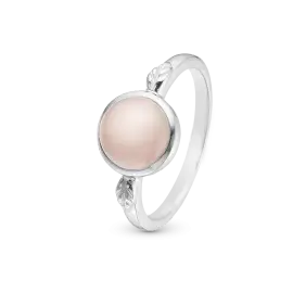 CHRISTINA PINK CHALCEDONY - Ringe sølv