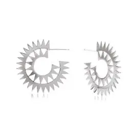 SØLV CREOLER MED SPIDSER - SALE SMYKKER