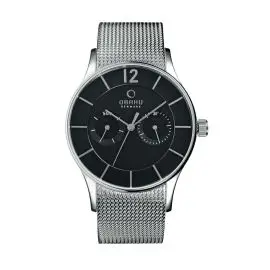 OBAKU HERREUR I STÅL MED MESHLÆNKE - Obaku