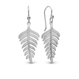 CHRISTINA DESIGN FERN LEAF ØRERINGE - Øreringe sølv