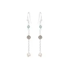 SUSANNE FRIIS BJØRNER ØRERINGE MED GRÅ MIX - Susanne Friis Bjørner