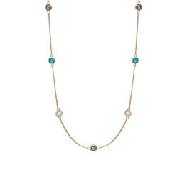 CHRISTINA DESIGN COLORFUL CHAMPAGNE HALSKÆDE - Halskæde