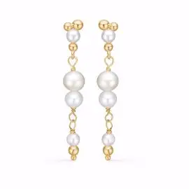 SOPHIA ØRERINGE MED PERLE - Øreringe forgyldt