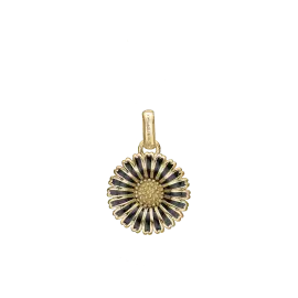 MARGURITE BLACK VEDHÆNG - Vedhæng forgyldt