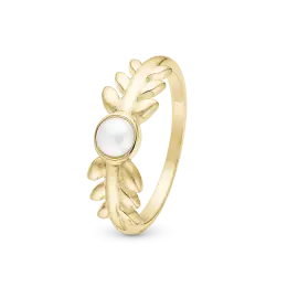 PEARL AND NATURE RING - Ringe forgyldt