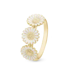 TRIPLE MARGUERITE RING - Ringe forgyldt