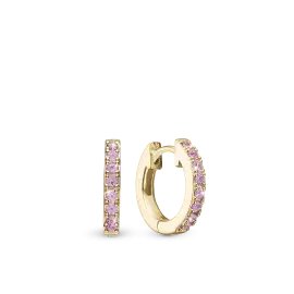 PINK CIRCLES ØRERINGE - Øreringe forgyldt