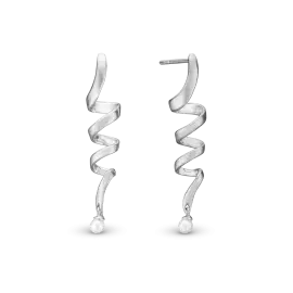 PEARL TWIST ØRERINGE - Øreringe sølv