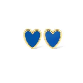 BLUE HEART STUD - Jeberg