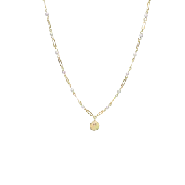 GULD HALSKÆDE MED PERLER - Halskæde guld