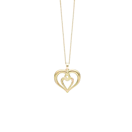 HJERTE HALSKÆDE - Halskæde guld