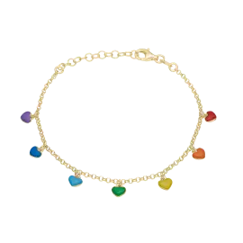 BØRNE ARMBÅND MED HJERTER - DÅBSGAVER