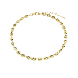 ANKELKÆDE I FORGYLDT - Forgyldt ankelkæde