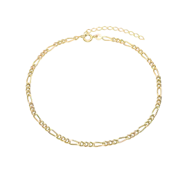 FIGARO ANKELKÆDE - Forgyldt ankelkæde