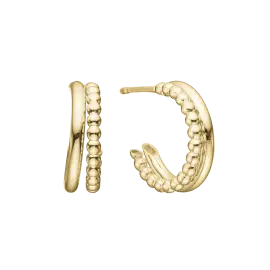 DOBBELT CREOL - Øreringe forgyldt