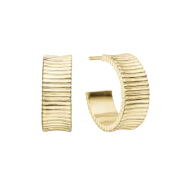 RILLET CREOL - Øreringe forgyldt