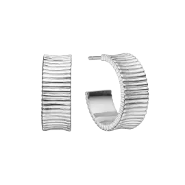 RILLET CREOL - Øreringe sølv