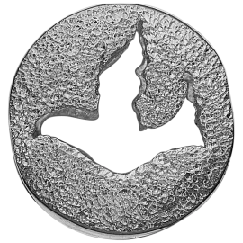 Dove of Peace, black ruth silver - Charms