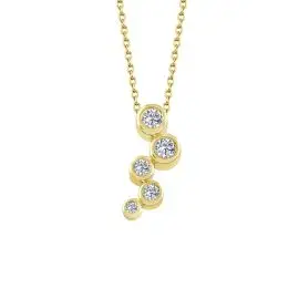 GULD HALSKÆDE MED BRILLANT - Nuran