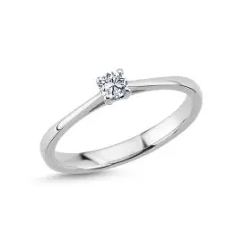 GULD RING MED BRILLANT - Ringe