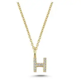 GULD VEDHÆNG MED BOGSTAV - Vedhæng guld