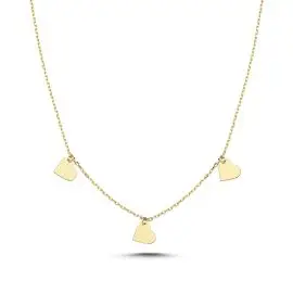 HJERTE HALSKÆDE - Halskæde guld